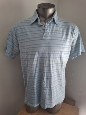 Banana Republic Light Blue Striped Polo